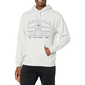 Adidas Originals Men's College Hoodie, Light Grey Heather, Small